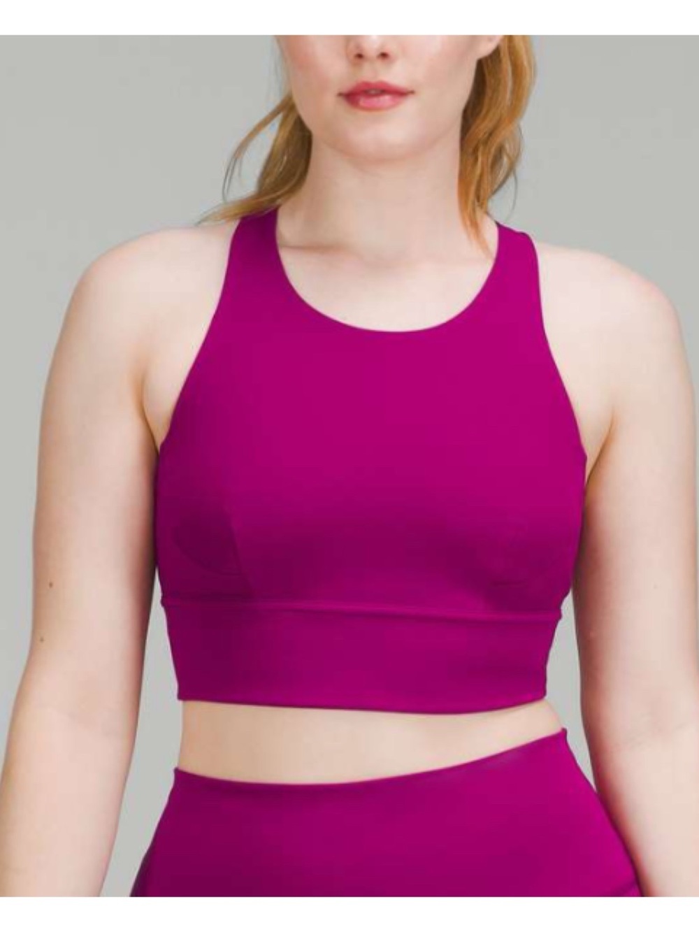 Lululemon Wunder Train Longline sports
Bra Magenta Purple 8